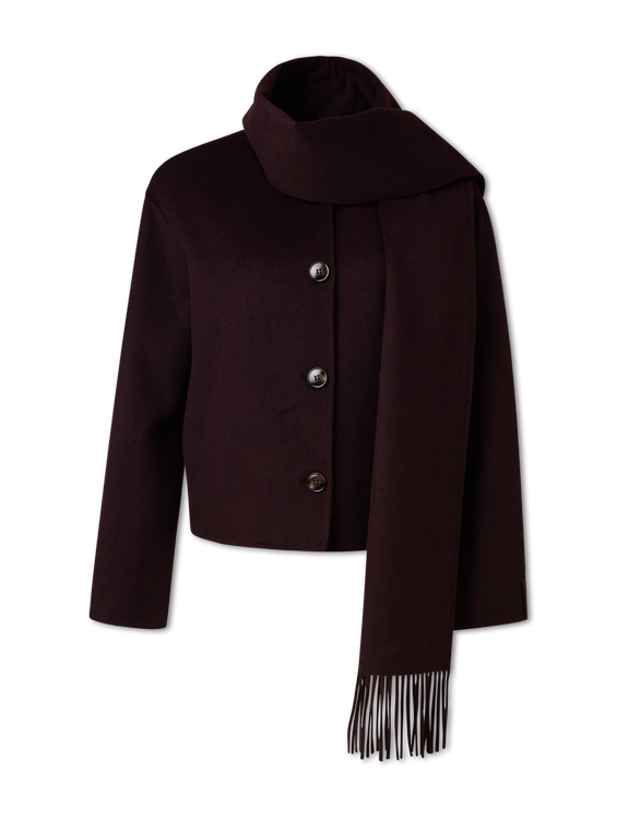 Bild von Wolljacke mit Schal