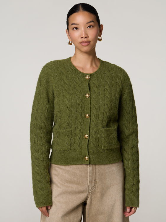 Image sur Cardigan en mélange d'alpaga