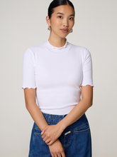 Image sur T-shirt à côtes en coton bio