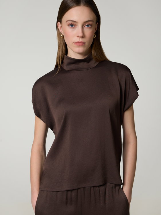 Bild von Blusenshirt aus Satin ALARIA