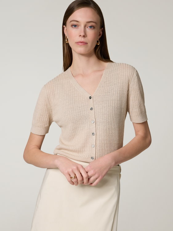 Bild von Strickshirt aus Leinen