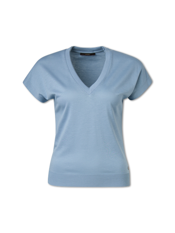 Bild von Strickshirt mit V-Ausschnitt