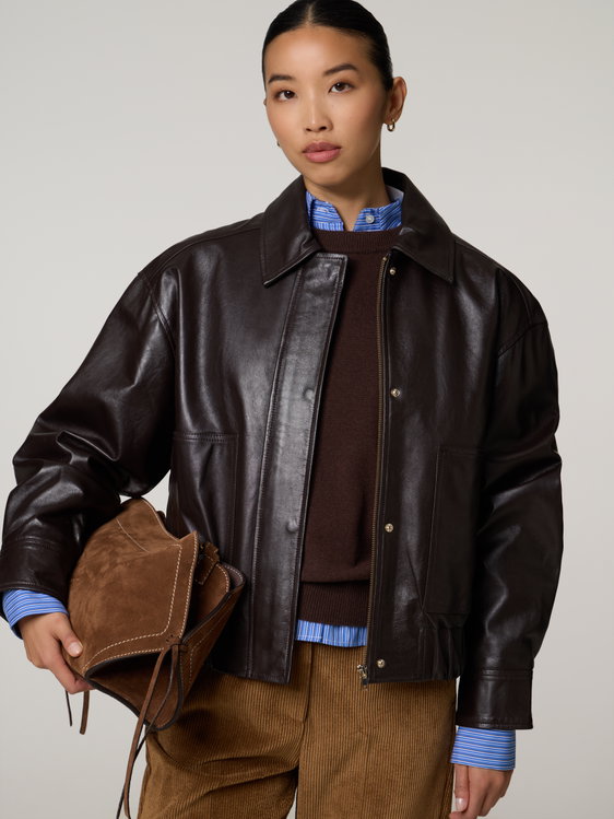 Bild von Lederbomberjacke