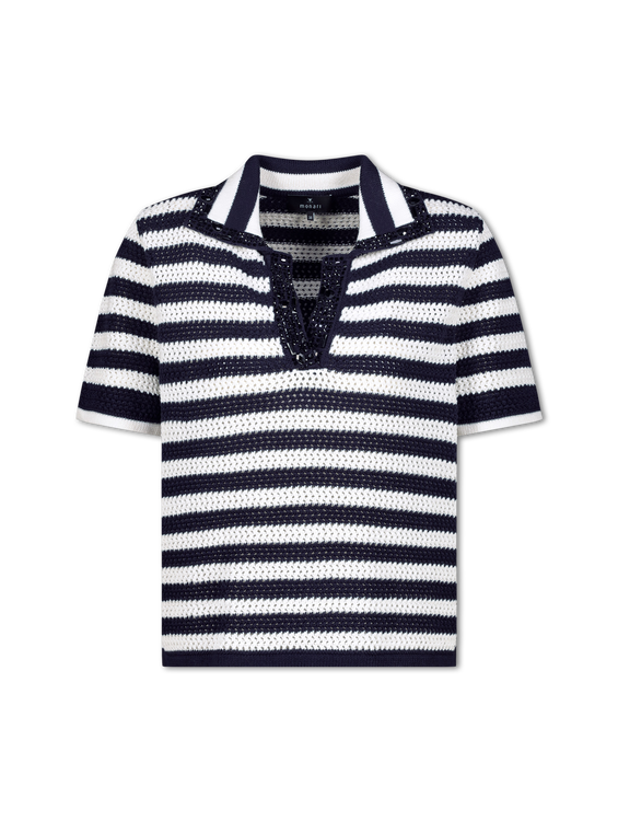 Image sur Polo en maille avec des strass