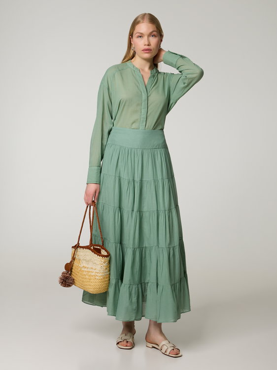 Image sur Jupe midi en coton