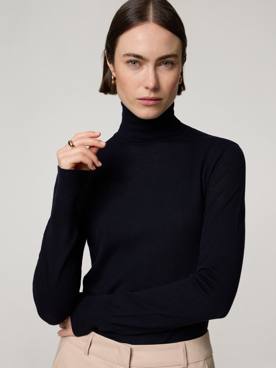 Image sur Rollkragen Merino Pullover