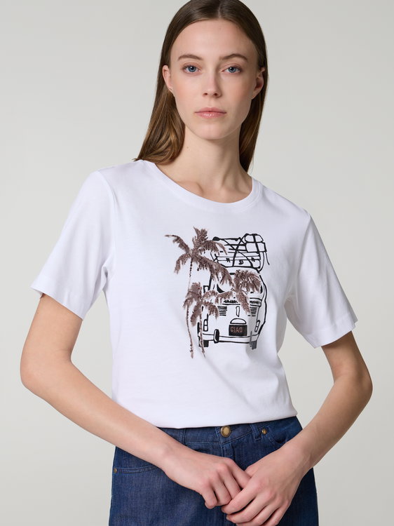 Bild von T-Shirt mit Ferienmotiv