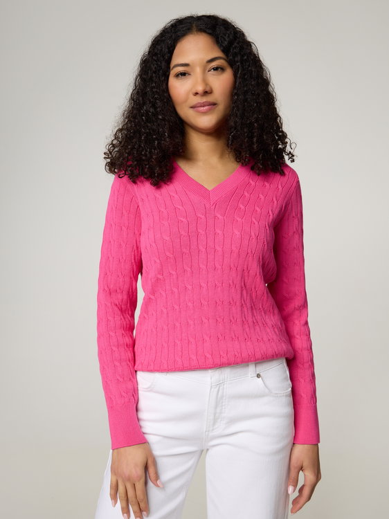 Bild von V-NECK ZOPFPULLI