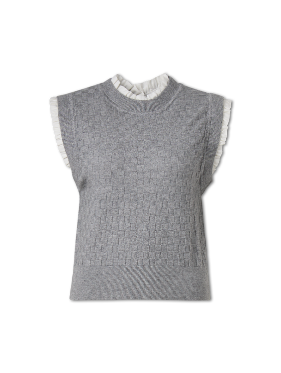 Image sur Pull sans manches en tricot PIREO