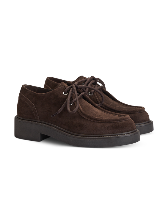 Bild von Derby-Schnürschuhe aus Veloursleder