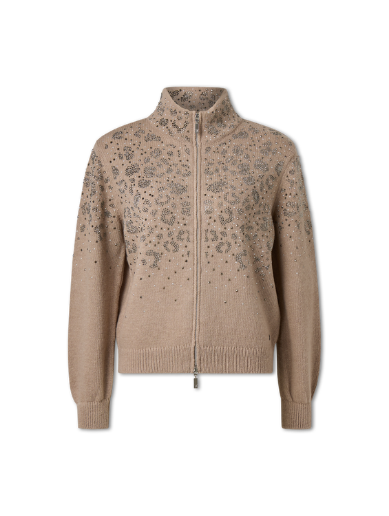 Bild von Strickjacke mit Strassbesatz