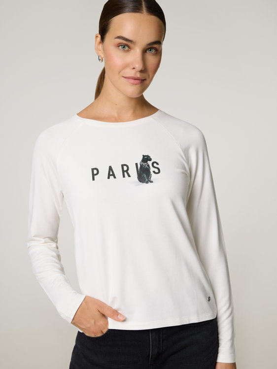 Image sur T-shirt à manches longues avec imprimé