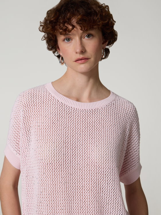 Image sur Pull en maille ajourée