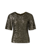 Image sur T-shirt à paillettes