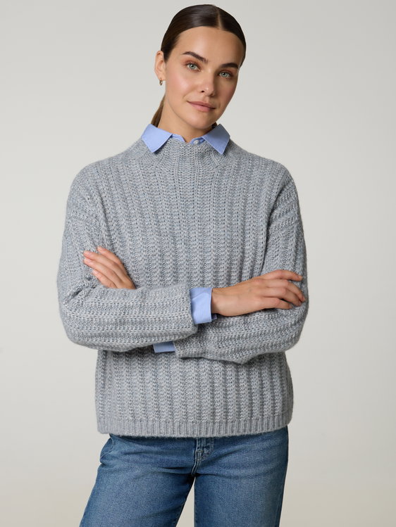 Bild von Pullover in breitem Rippstrick