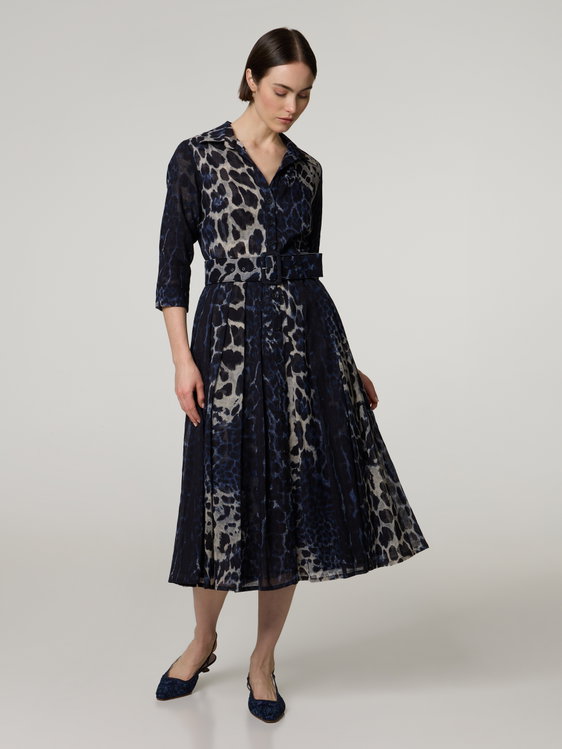 Image sur Robe midi imprimée AUDREY