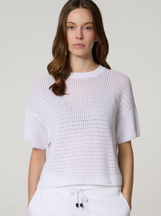 Bild von Lochstrickshirt aus Baumwolle