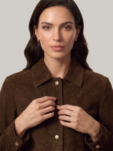 Image sur Veste en cuir suédé