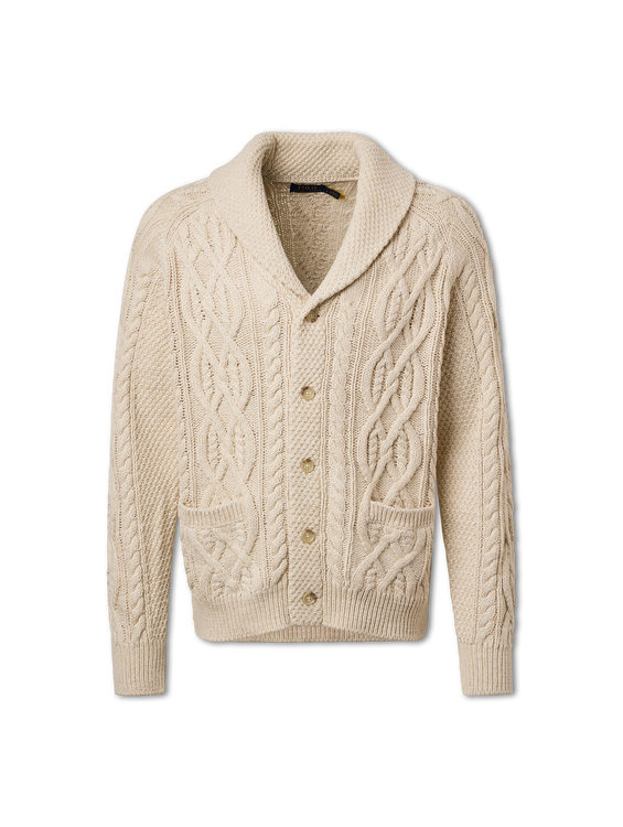 Bild von Strickjacke mit Zopfmuster