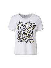 Image sur T-shirt à imprimé léopard