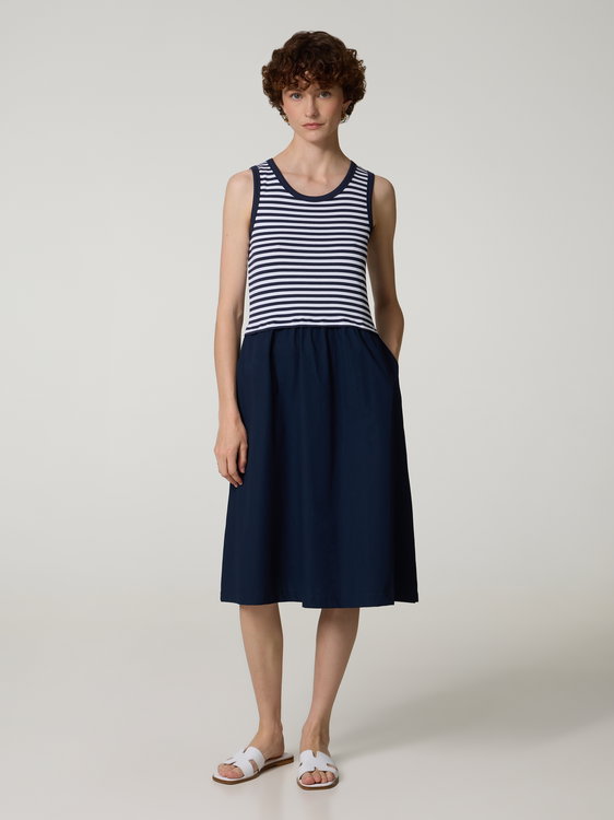 Bild von Midikleid im Materialmix