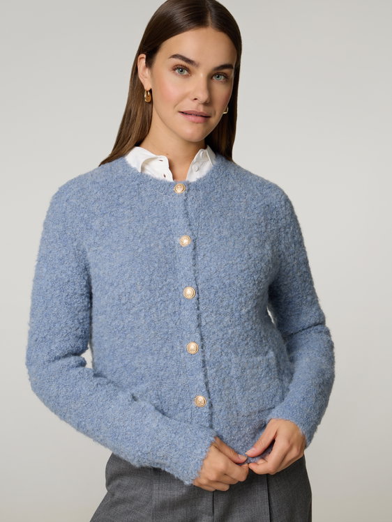 Bild von Strickjacke aus Bouclé