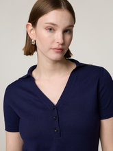 Bild von Strickpoloshirt mit Kaschmir