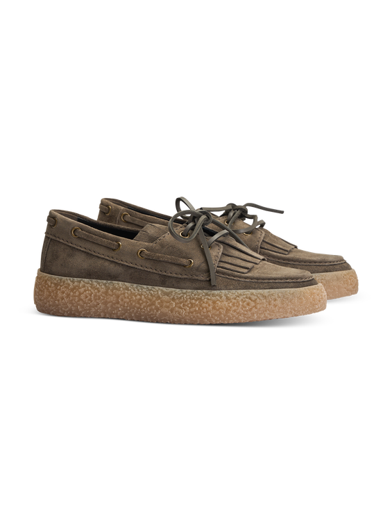 Image sur Chaussures bateau en cuir velours PIT