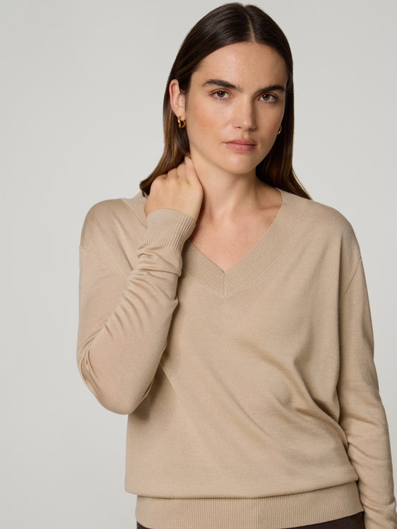Image sur Pull en maille fine avec de la soie