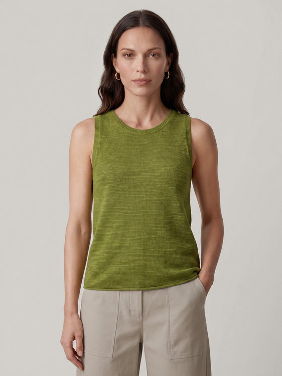 Bild von Stricktop mit Leinen