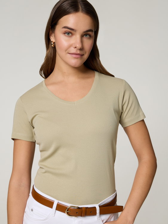Image sur T-shirt à col en V