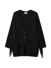 Bild von Strickmantel mit Fransen