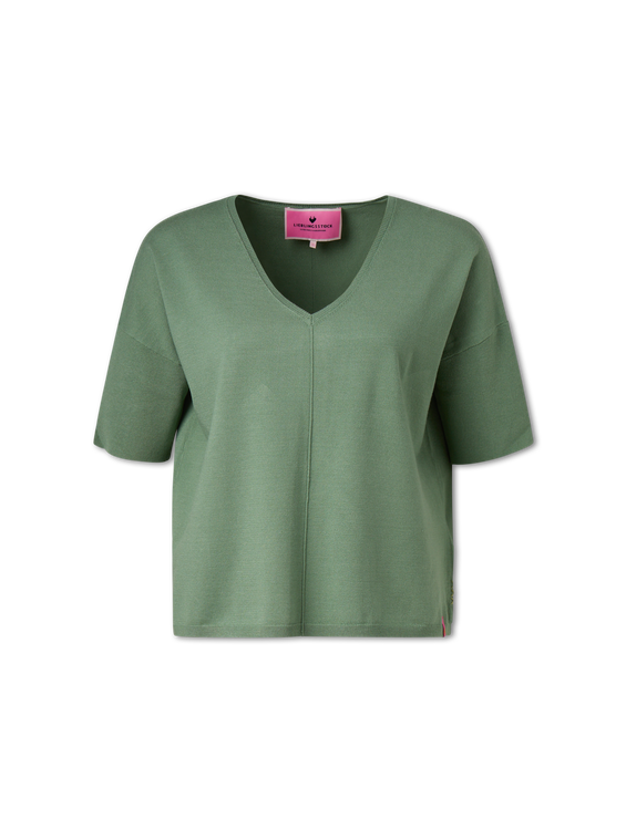 Image sur T-shirt en maille fine