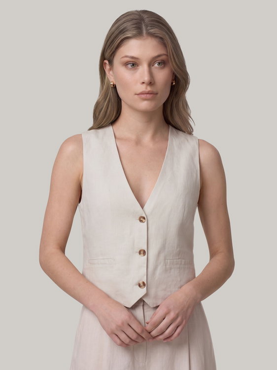 Image sur Gilet en lin