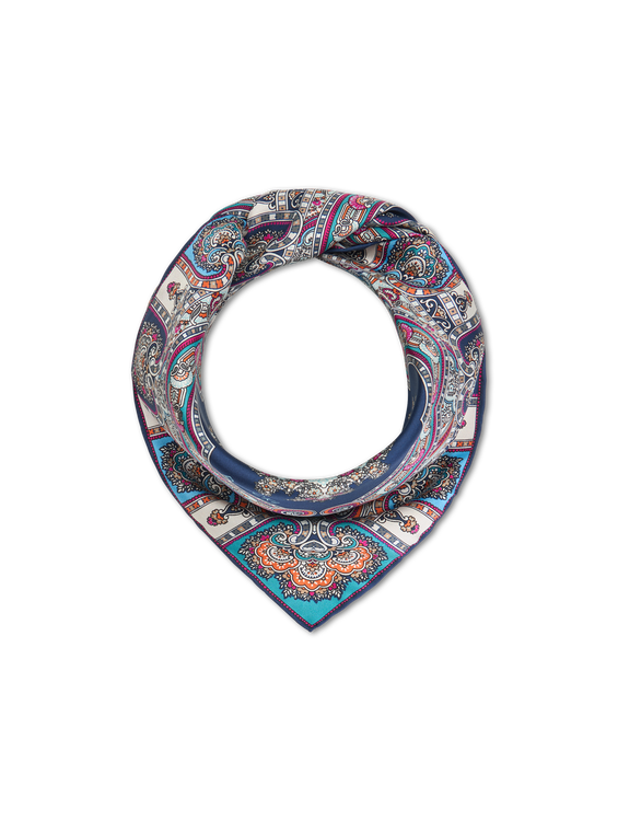 Bild von Seidenschal mit Paisleyprint