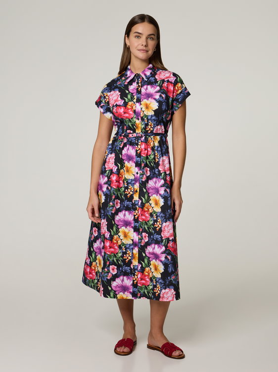 Bild von Midikleid mit Blumenmuster
