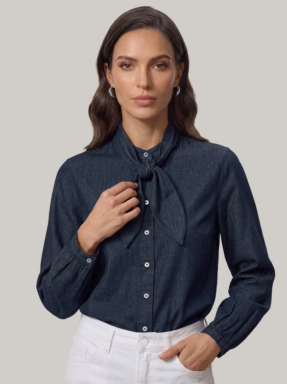 Image sur Chemisier en denim VELIA