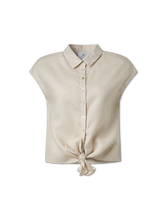 Image sur Blouse à manches courtes en lin