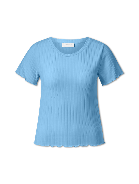 Image sur T-shirt à bords-côtes