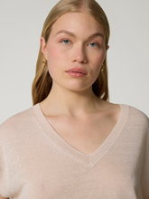Image sur Pull en maille avec du lin