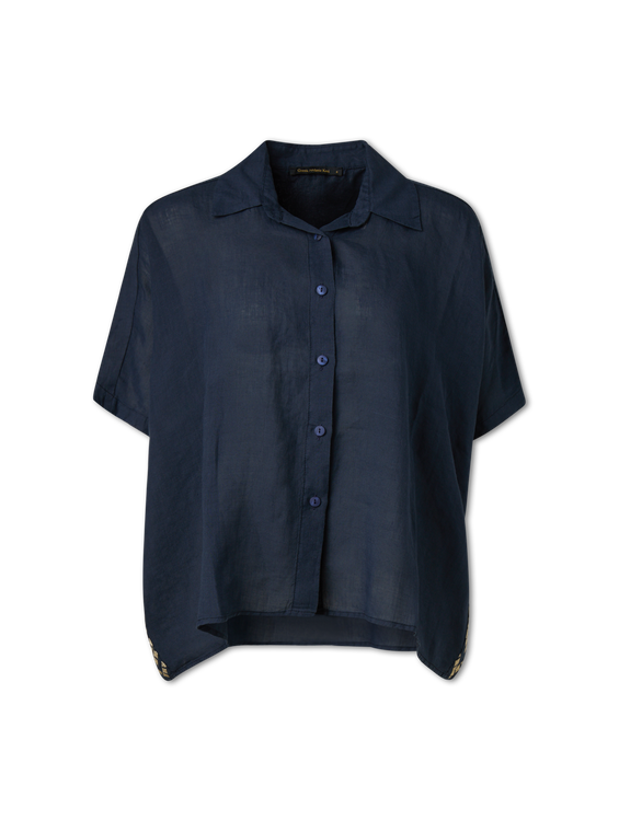 Bild von BLUSE KURZARM STICKEREI HINTEN