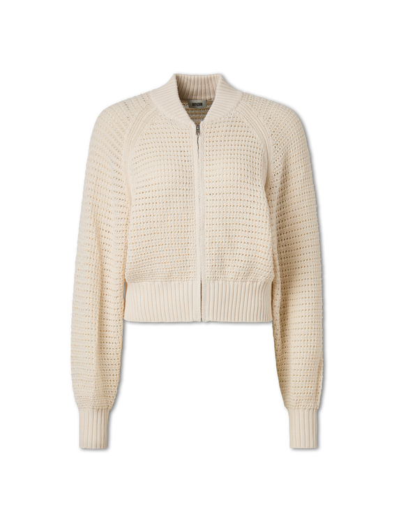 Bild von Strickjacke aus Lochstrick