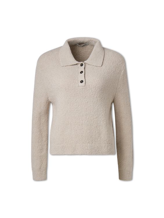 Bild von Strickpoloshirt aus Bouclé