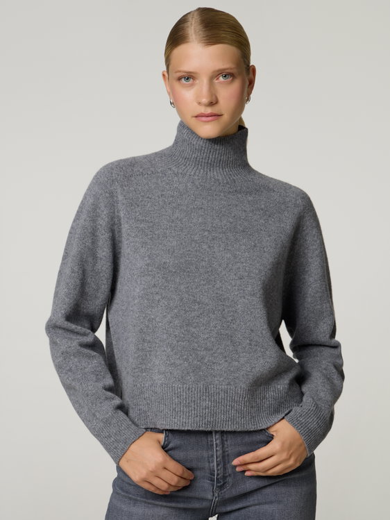 Bild von Stehkragenpullover aus Wolle
