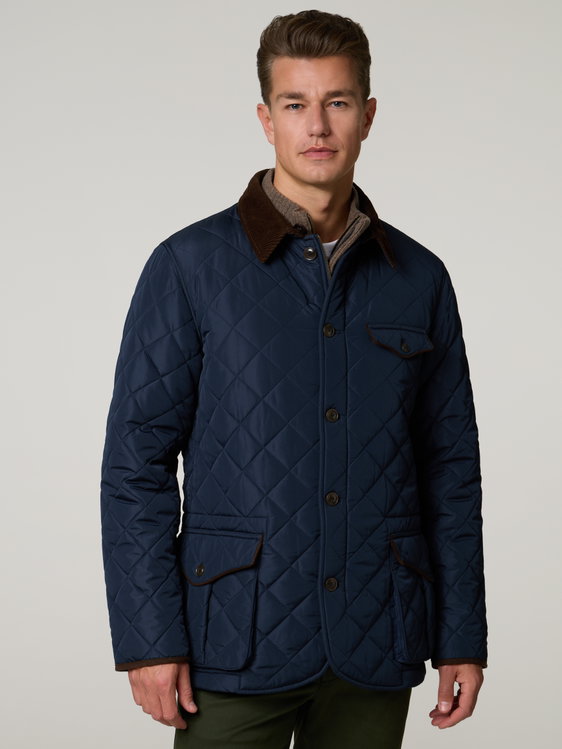 Bild von Steppjacke mit Cordkragen