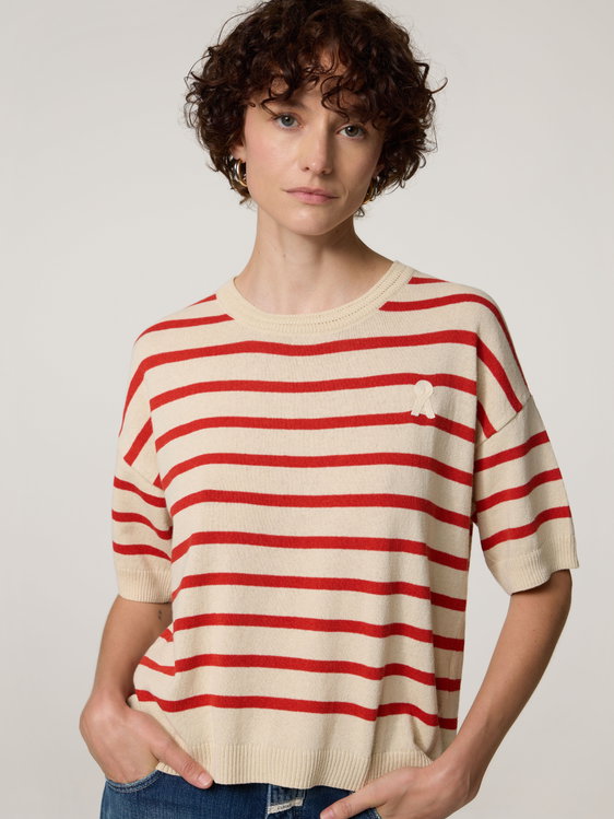 Bild von Strickshirt mit Leinen