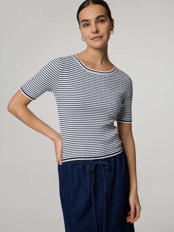 Bild von RIPPENSHIRT KURZARM STREIFEN