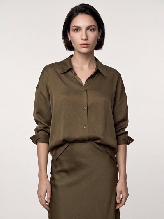 Bild von Bluse aus Satin CLOELIA