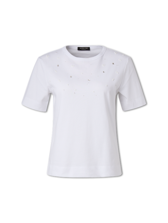 Image sur T-shirt orné de strass