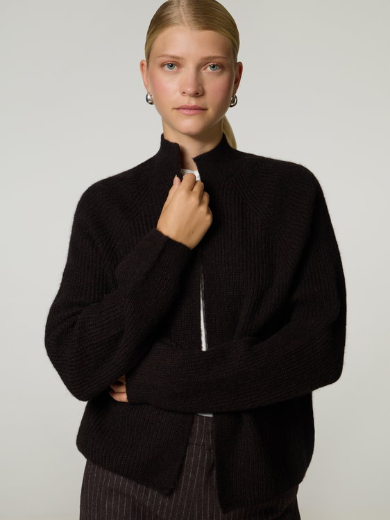 Image sur Cardigan en mélange d'alpaga
